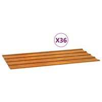 vidaXL Paneles de tejado 12 uds acero corten oxidado 80x44cm