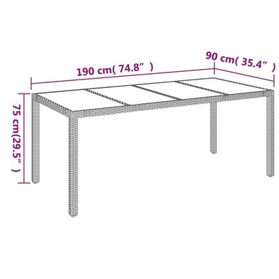 vidaXL Set de comedor de jardín 9 pzas y cojines ratán sintético negro