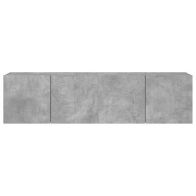 vidaXL Muebles para TV de pared 2 unidades gris hormigón 80x30x41 cm