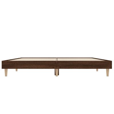 vidaXL Estructura de cama madera de ingeniería marrón roble 135x190 cm