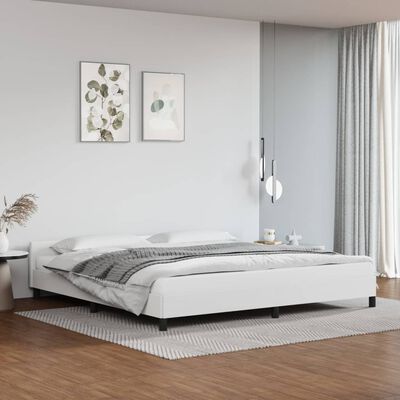 vidaXL Estructura de cama con cabecero sin colchón blanco 200x200 cm