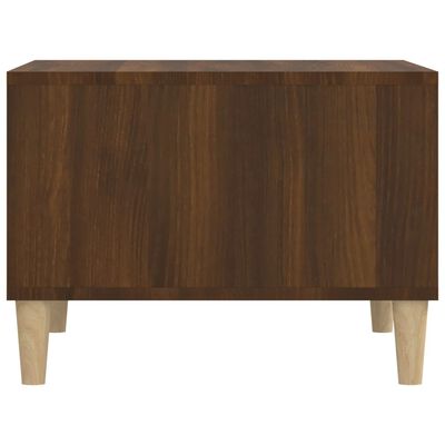 vidaXL Mesa de centro madera contrachapada marrón roble 60x50x36,5 cm