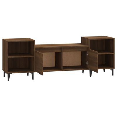 vidaXL Mueble para TV madera contrachapada marrón roble 160x35x55 cm