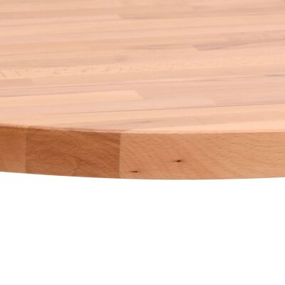 vidaXL Tablero redondo de madera maciza de haya Ø90x4 cm