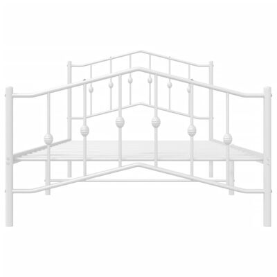 vidaXL Estructura cama sin colchón con estribo metal blanco 100x200 cm