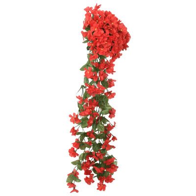 vidaXL Guirnaldas de flores de Navidad 3 uds rojo 85 cm