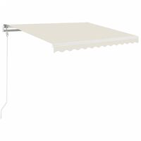 vidaXL Toldo retráctil manual crema 350x250 cm