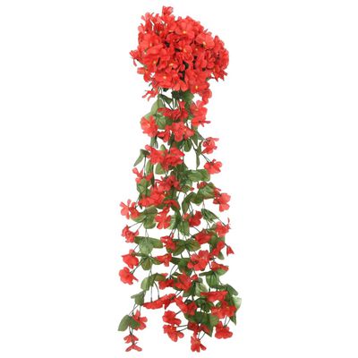 vidaXL Guirnaldas de flores de Navidad 3 uds rojo 85 cm