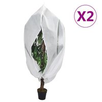 vidaXL Cubierta para plantas con cremallera 2 uds 70 g/m² 1x1,55 m