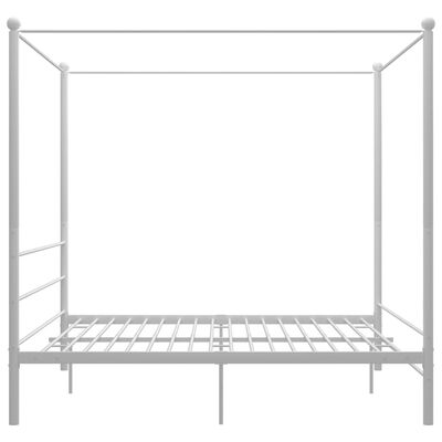 vidaXL Estructura cama con dosel sin colchón metal blanco 200x200 cm