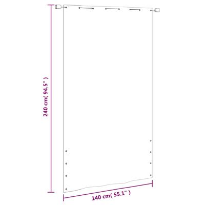 vidaXL Toldo pantalla para balcón de tela oxford beige 140x240 cm