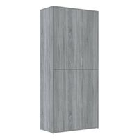 vidaXL Mueble zapatero madera de ingeniería gris Sonoma 80x39x178 cm