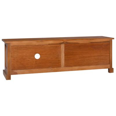 vidaXL Mueble para TV de madera maciza de teca 112x30x37 cm