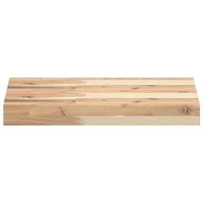 vidaXL Estantes flotantes 2 uds madera acacia sin tratar 60x30x4 cm