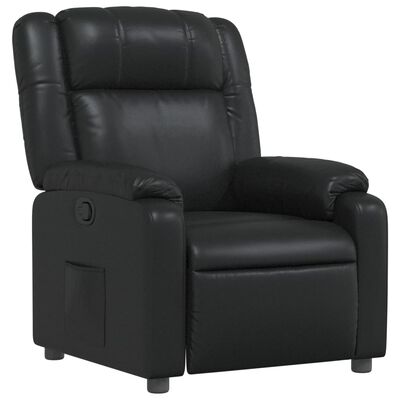 vidaXL Sillón reclinable de cuero sintético negro