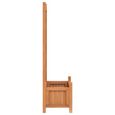 vidaXL Jardinera con enrejado de madera maciza de abeto marrón