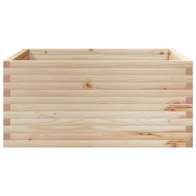 vidaXL Jardinera de madera maciza de pino 100x100x46 cm