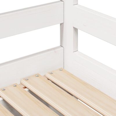 vidaXL Sofá cama nido con cajones madera maciza pino blanca 90x200 cm