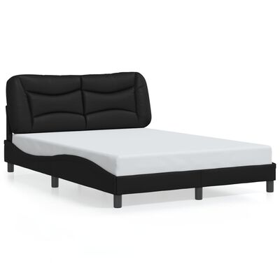 vidaXL Estructura de cama sin colchón cuero sintético negro 140x190 cm