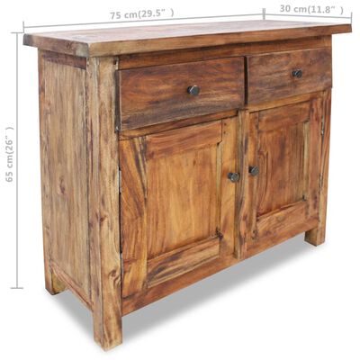 vidaXL Aparador de madera maciza reciclada 75x30x65 cm