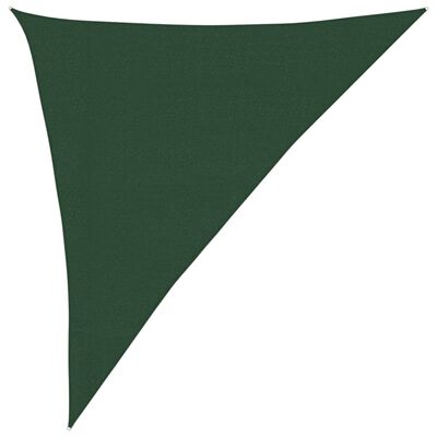 vidaXL Toldo de vela verde oscuro HDPE 160 g/m² 3x4x5 m