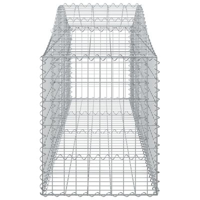 vidaXL Cestas gaviones 3 uds forma de arco hierro 200x50x60/80 cm