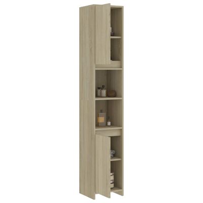 vidaXL Juego de muebles de baño 4 pzas madera ingeniería roble Sonoma