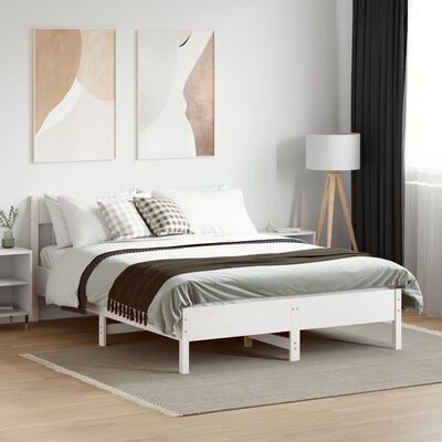 vidaXL Estructura de cama sin colchón madera maciza de pino 160x200 cm