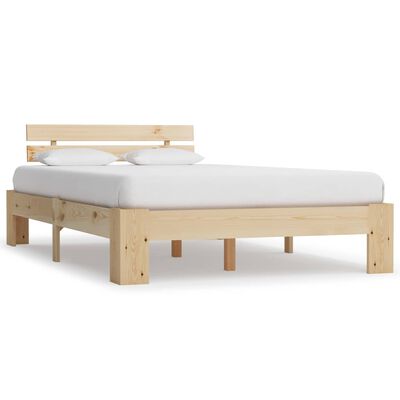 vidaXL Estructura de cama sin colchón madera de pino blanca 140x200 cm