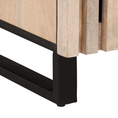 vidaXL Mesitas de noche 2 uds madera de mango blanqueado 40x34x46 cm