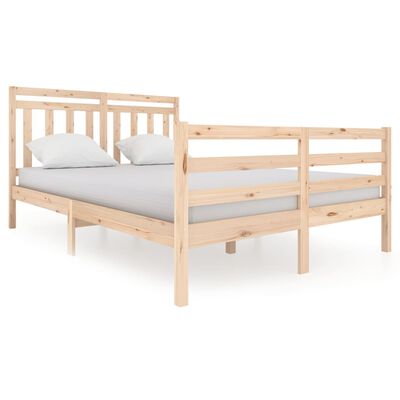 vidaXL Estructura de cama madera maciza 140x200 cm