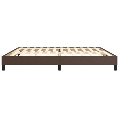 vidaXL Estructura de cama de cuero sintético marrón 200x200 cm