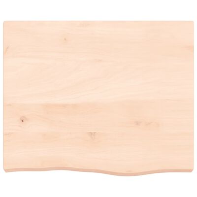 vidaXL Tablero de mesa madera maciza roble sin tratar 60x50x(2-6) cm