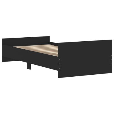 vidaXL Estructura de cama madera de ingeniería negra 90x190 cm