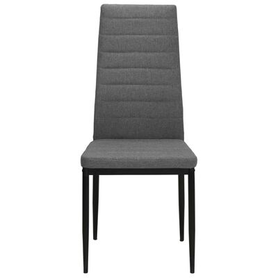 vidaXL Sillas de comedor 4 unidades tela gris claro