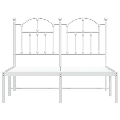 vidaXL Estructura de cama de metal con cabecero blanca 120x200 cm