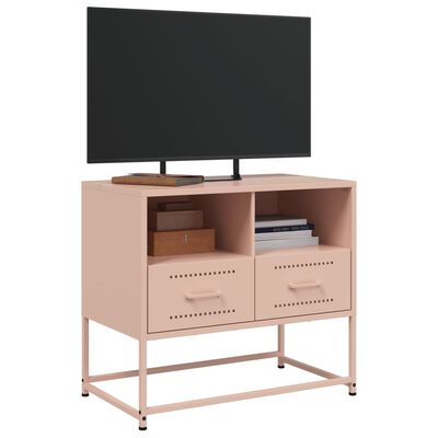 vidaXL Mueble para TV de acero rosa 68x39x60,5 cm