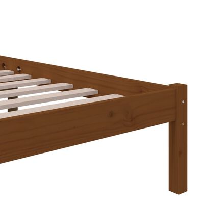 vidaXL Estructura de cama madera maciza marrón miel 100x200 cm