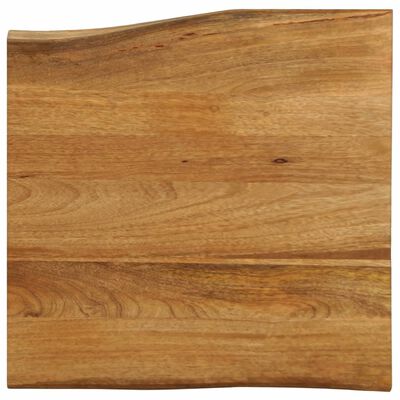 vidaXL Tablero de mesa borde natural madera maciza mango 60x60x2,5 cm