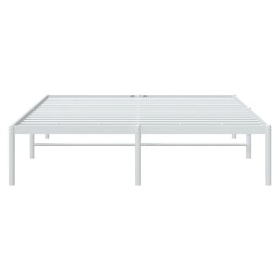 vidaXL Estructura de cama sin colchón metal blanco 150x200 cm