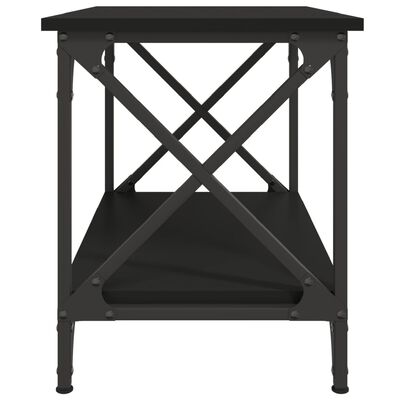 vidaXL Mesa auxiliar de madera contrachapada negro 55x38x45 cm