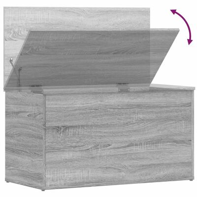 vidaXL Baúl de almacenaje madera contrachapada gris Sonoma 84x42x46 cm