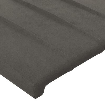 vidaXL Cabeceros 2 unidades terciopelo gris oscuro 72x5x78/88 cm