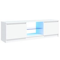 vidaXL Mueble para TV con luces LED blanco 120x30x35,5 cm