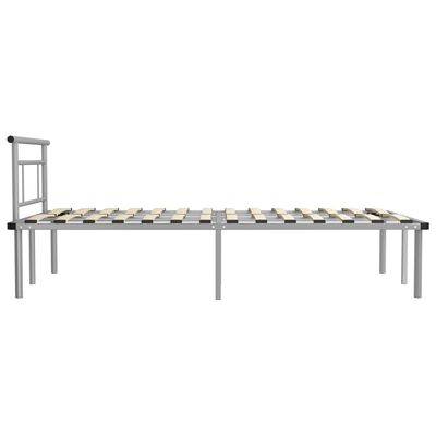 vidaXL Estructura de cama sin colchón metal gris 120x200 cm