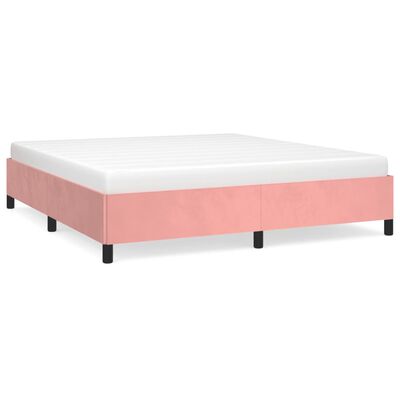 vidaXL Estructura de cama de terciopelo rosa 180x200 cm