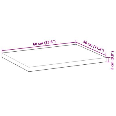 vidaXL Estantes flotantes 3 uds madera acacia sin tratar 60x30x2 cm