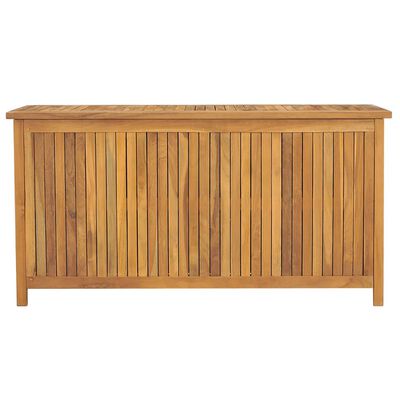 vidaXL Baúl de jardín madera maciza de teca 114x50x58 cm