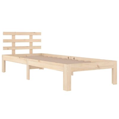 vidaXL Estructura de cama madera maciza 75x190 cm