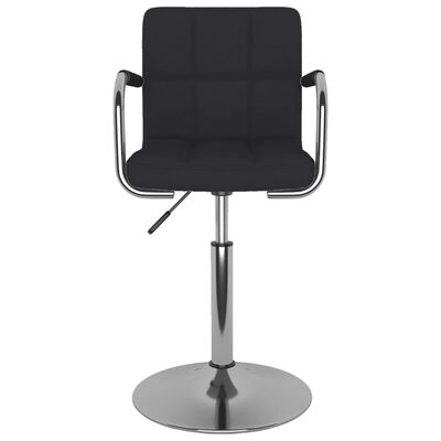 vidaXL Silla de comedor de tela negra